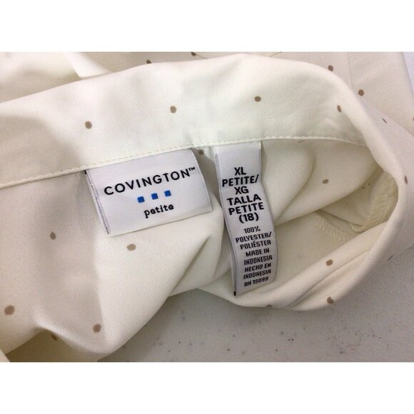 Polka Dot Preppy Shirt Blouse Womens XL New - Picture 6 of 7